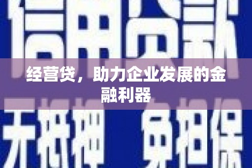 岢岚经营贷，助力企业发展的金融利器