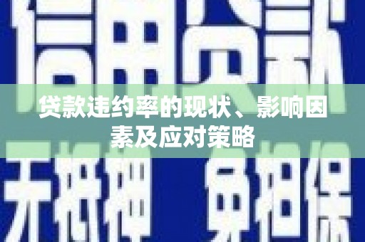 岢岚贷款违约率的现状、影响因素及应对策略