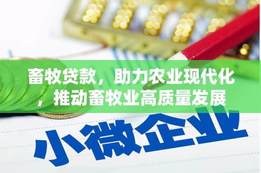 岢岚畜牧贷款，助力农业现代化，推动畜牧业高质量发展