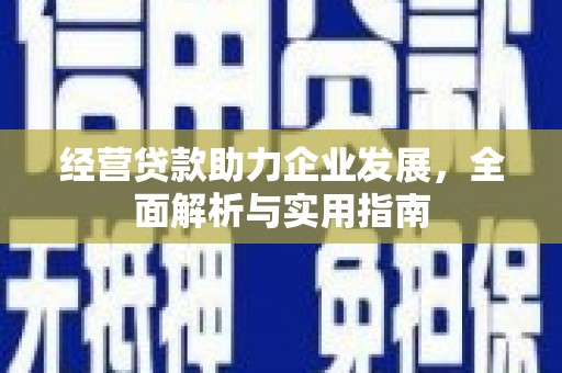 岢岚经营贷款助力企业发展，全面解析与实用指南