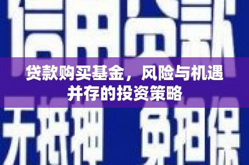 岢岚贷款购买基金，风险与机遇并存的投资策略