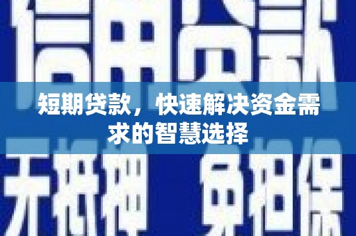 岢岚短期贷款，快速解决资金需求的智慧选择
