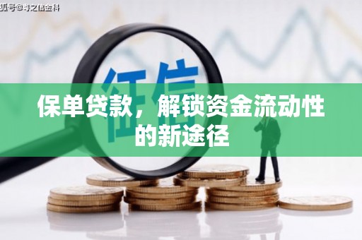 岢岚保单贷款，解锁资金流动性的新途径