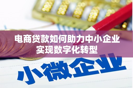 岢岚电商贷款如何助力中小企业实现数字化转型