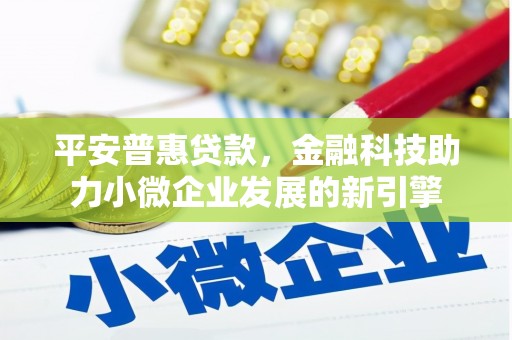 岢岚平安普惠贷款，金融科技助力小微企业发展的新引擎