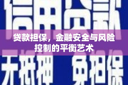岢岚贷款担保，金融安全与风险控制的平衡艺术