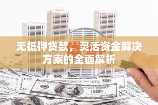 岢岚无抵押贷款，灵活资金解决方案的全面解析