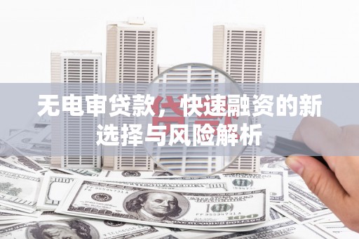 岢岚无电审贷款，快速融资的新选择与风险解析