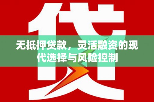 岢岚无抵押贷款，灵活融资的现代选择与风险控制