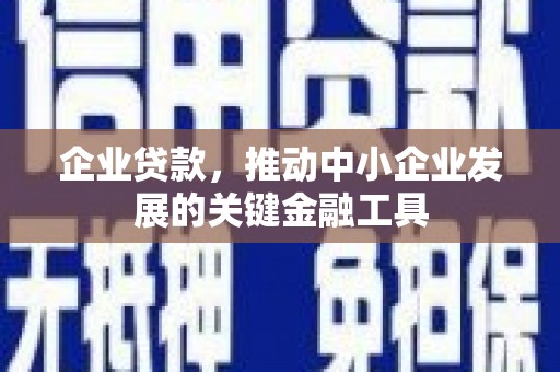 岢岚企业贷款，推动中小企业发展的关键金融工具