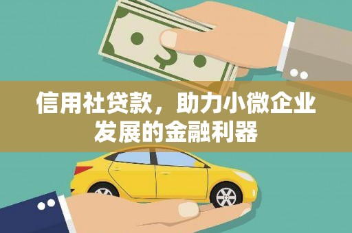 岢岚信用社贷款，助力小微企业发展的金融利器