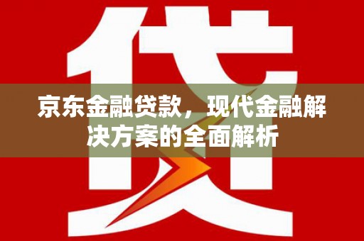 岢岚京东金融贷款，现代金融解决方案的全面解析