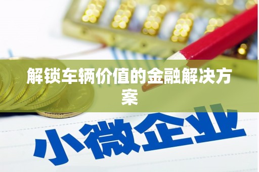 岢岚解锁车辆价值的金融解决方案