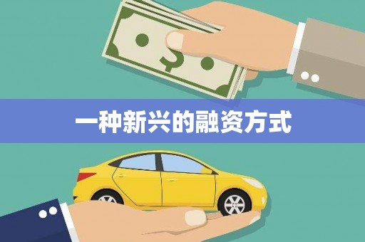 岢岚一种新兴的融资方式